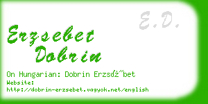 erzsebet dobrin business card